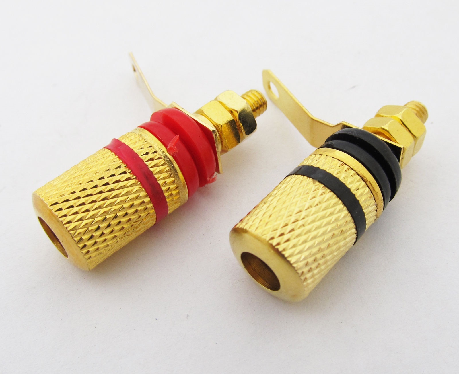 10 x Amplifier Speaker Binding Post Long gold copper solder Terminals Connectors