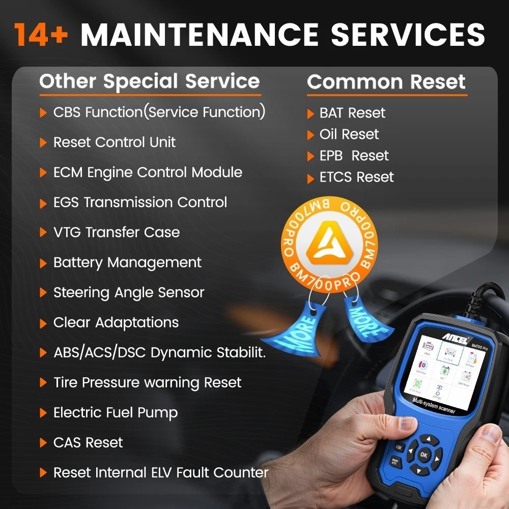 ANCEL BM700 Fit For BMW OBD2 Scanner Code Reader All System DPF Diagnostic Tool