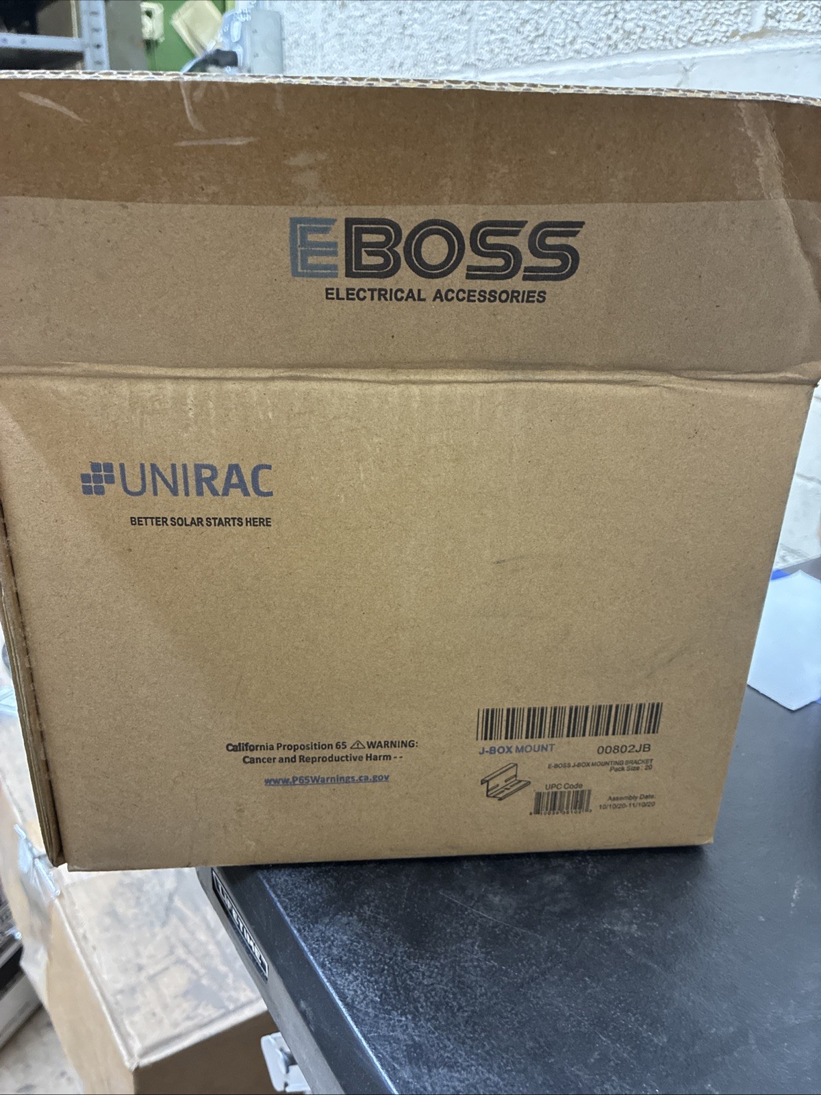 Unirac, E-Boss J-Box Mounting Bracket (Priced As Pack Of 19)