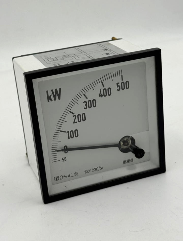 ZURC 500 kW Analog Panel Meter | 230V 2000/5A