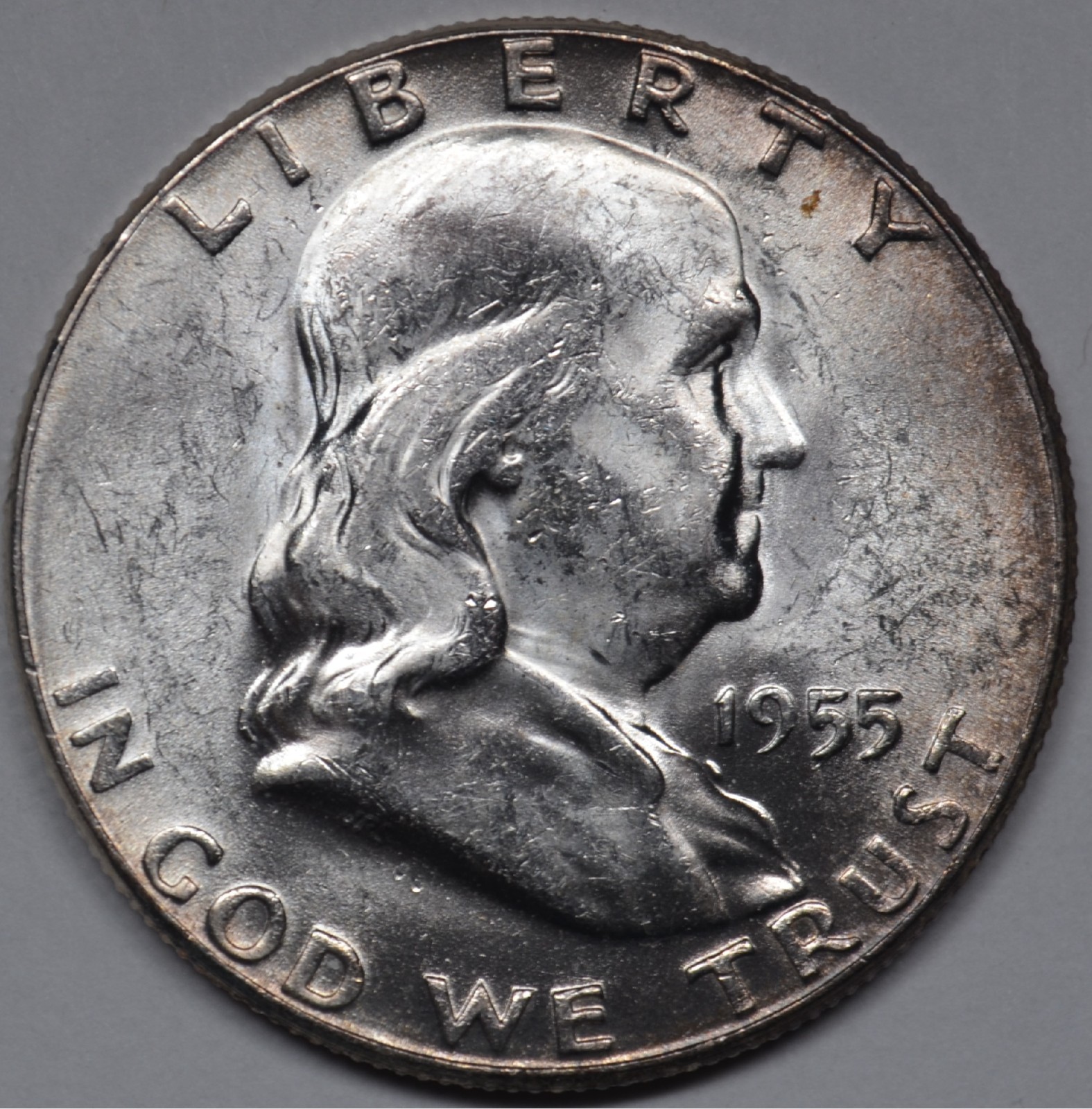 1955 50C Franklin Half Dollar #35S