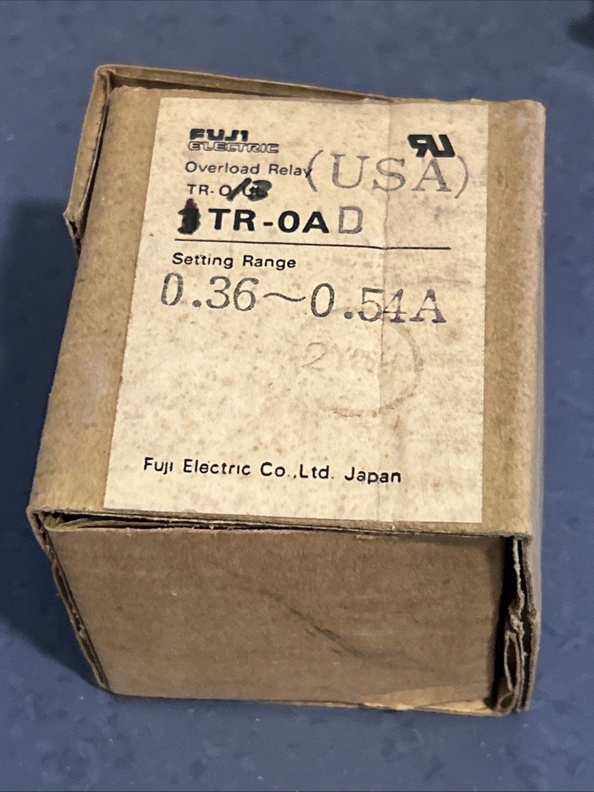 FUJI ELECTRIC TR-0/3 .36 - .54 Amp Overload Relay New In Box 2y24