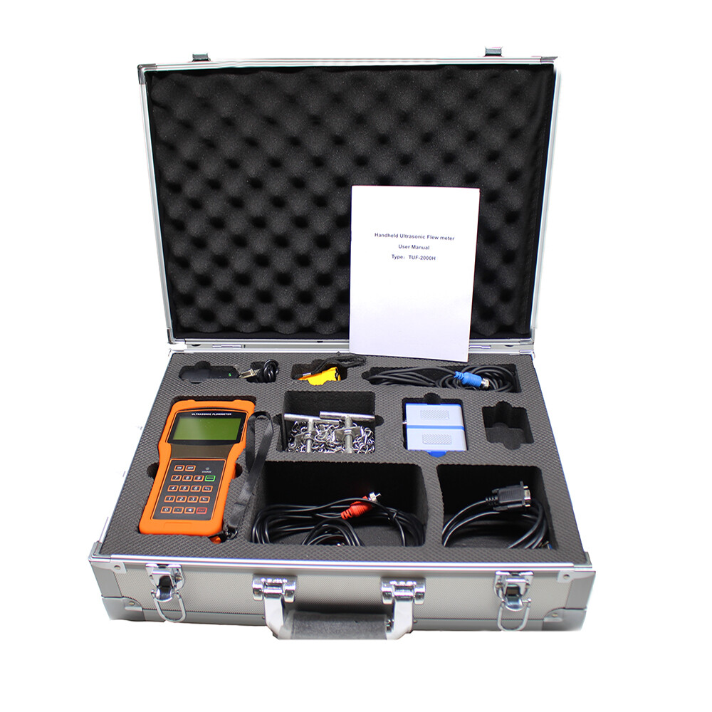 Handheld Digital Ultrasonic Flowmeter Flow Meter + Standard sensor E TUF-2000H