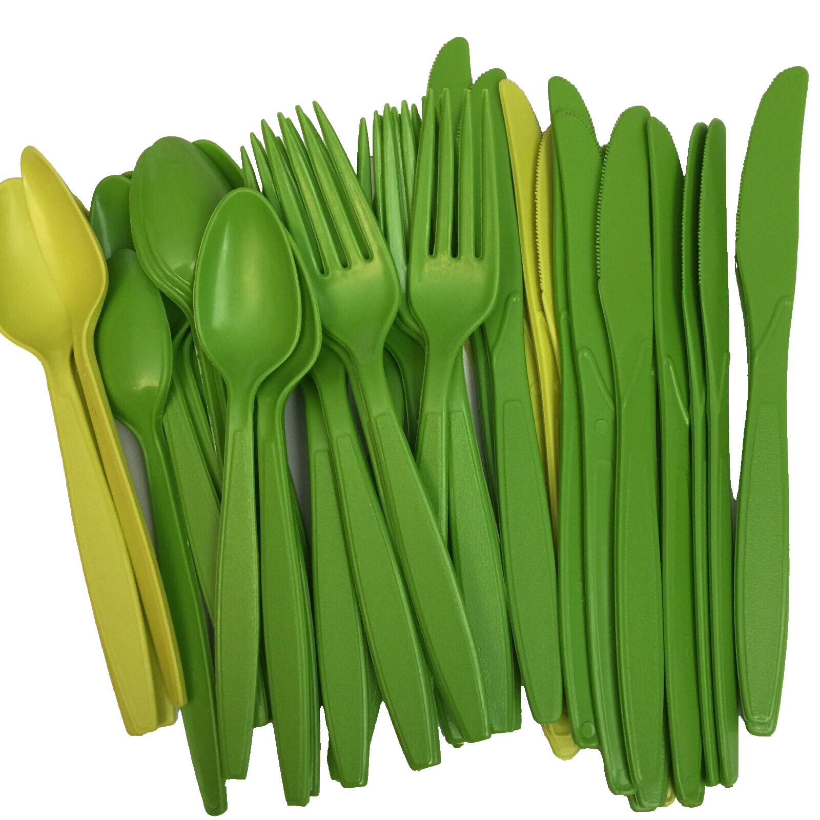 PRESERVE GREEN BPA FREE PLASTIC FLATWARE 40PC SET KNIFE FORK SPOON MADE IN USA