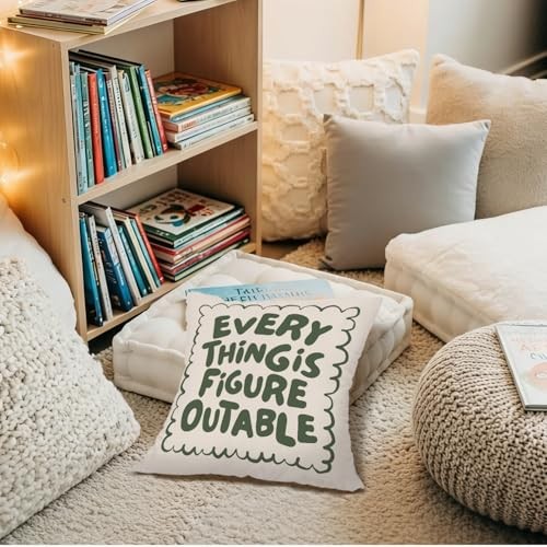 Everything is Figureoutable Inspirational Pillow Covers 18x18, Outable