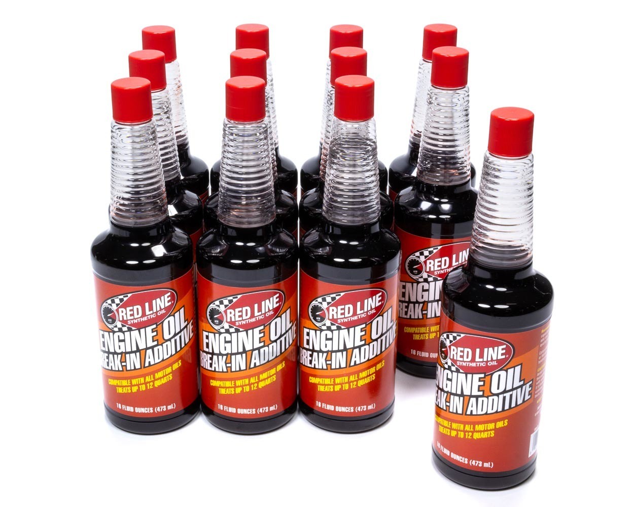 REDLINE Oil Break-In Oil Additive with Zinc, 16 oz Bottle, Set of 12