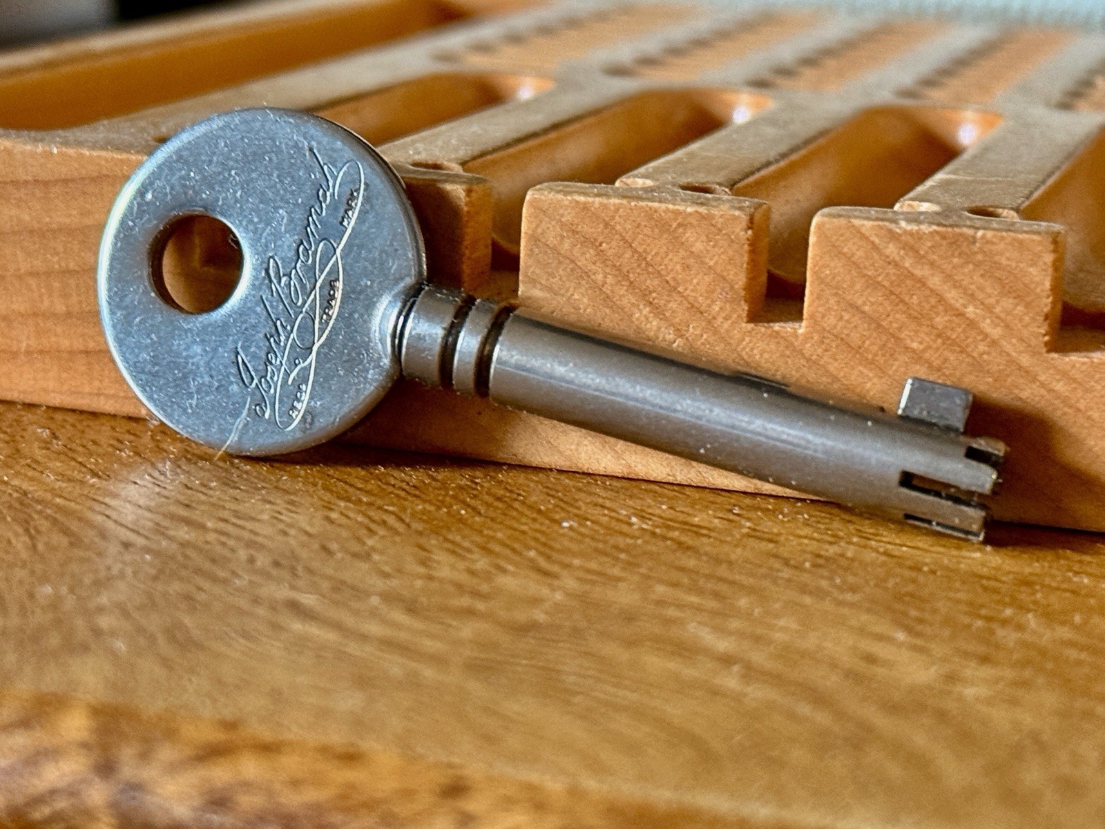 Bramah High Security Lock KEY Locksport Locksmith Collector