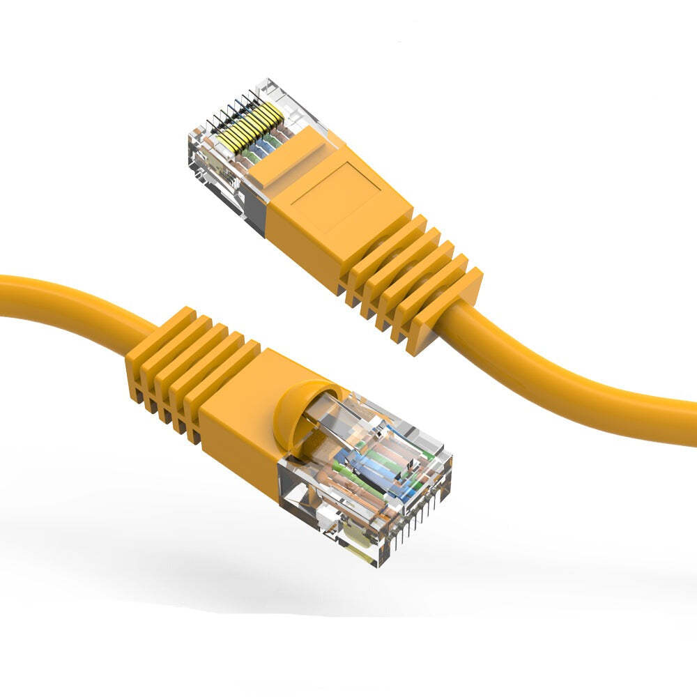 9Ft CAT5E UTP Ethernet Network Booted Cable Yellow