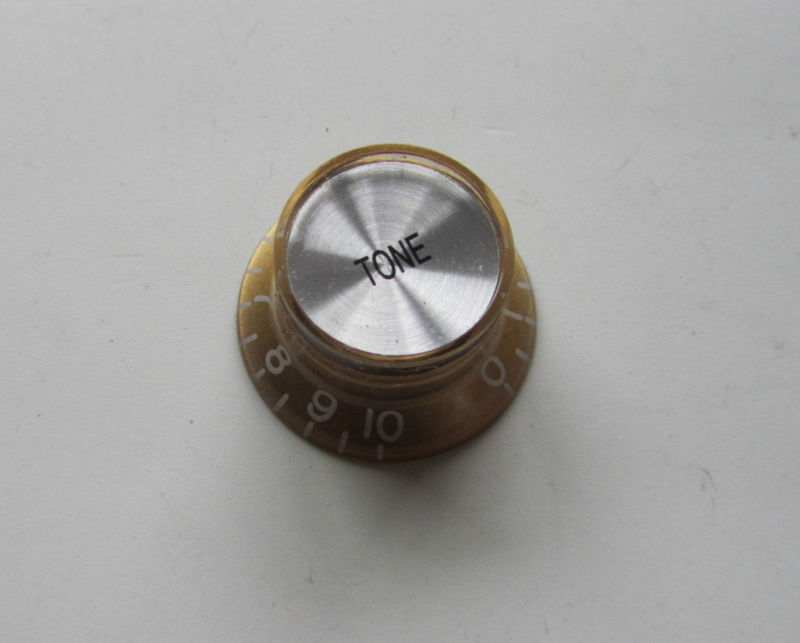 KAISH 4x LP Guitar Reflector Knobs Gold/Silver Top Hat Knobs for Epiphone LP SG