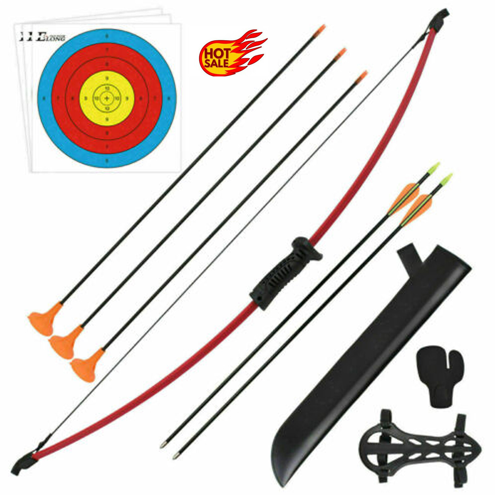 Youth Archery Takedown Recurve Bow Children Practice Outdoor Training Shooting