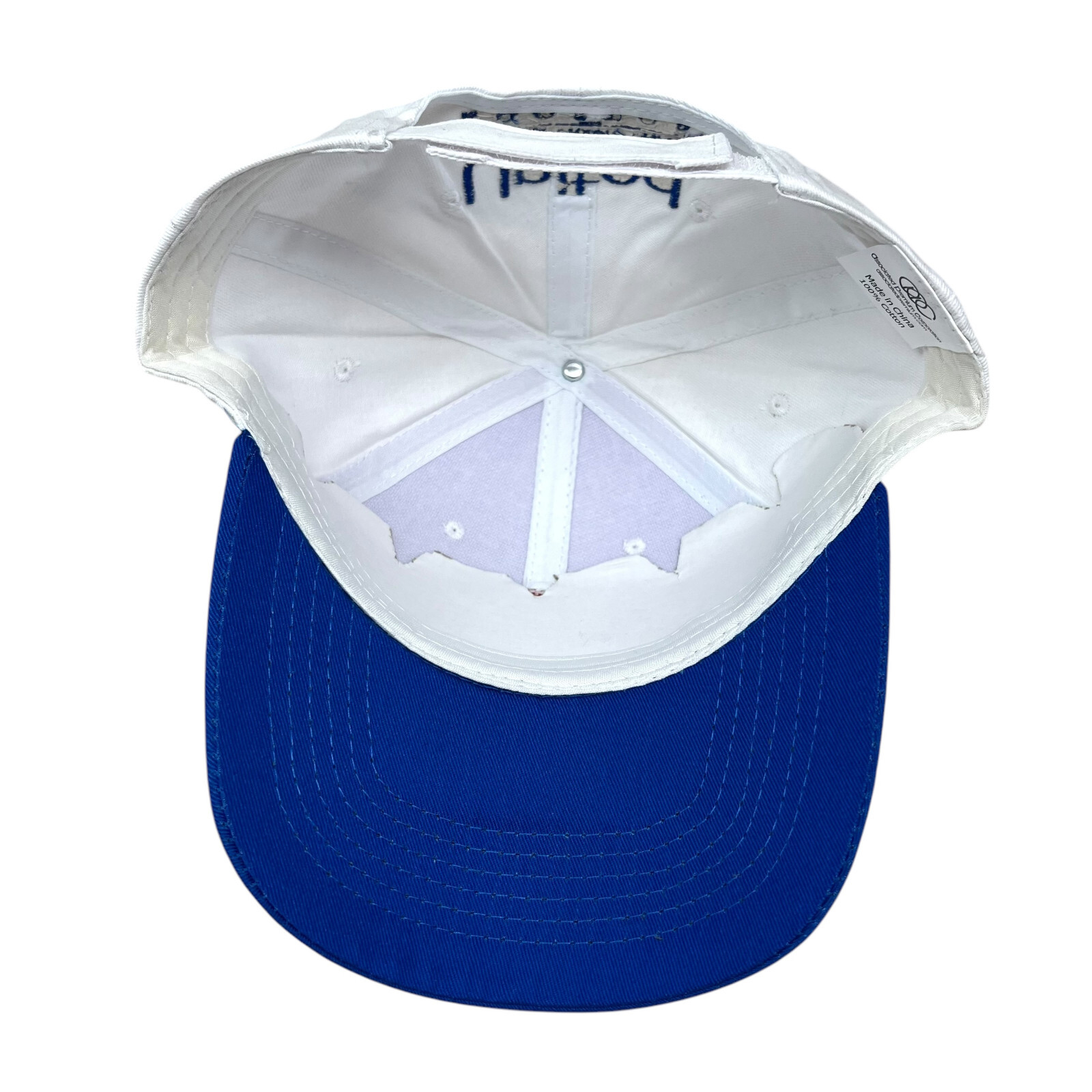 South Bend Cubs Hat Baseball Cap MiLB Adjustable Strap White And Blue Sz OSFA