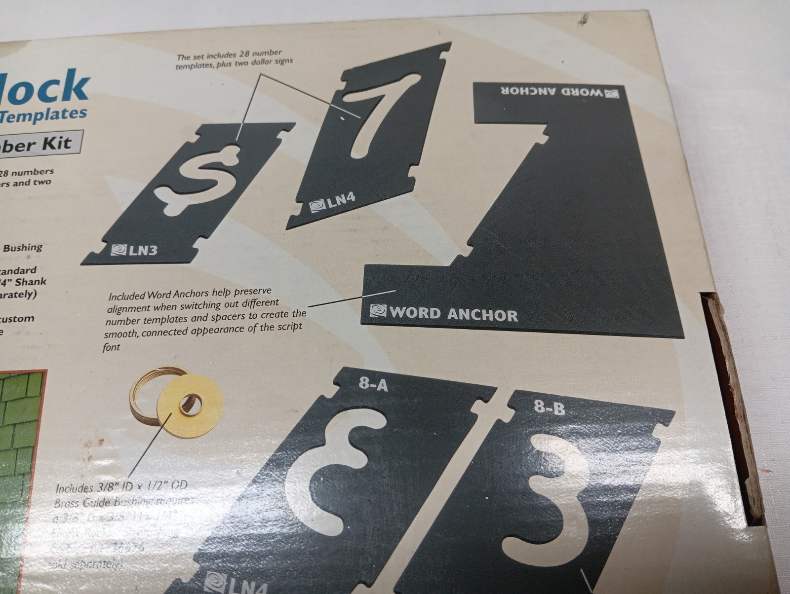 Rockler Interlock Signmaker’s Templates Script Font Number Kit