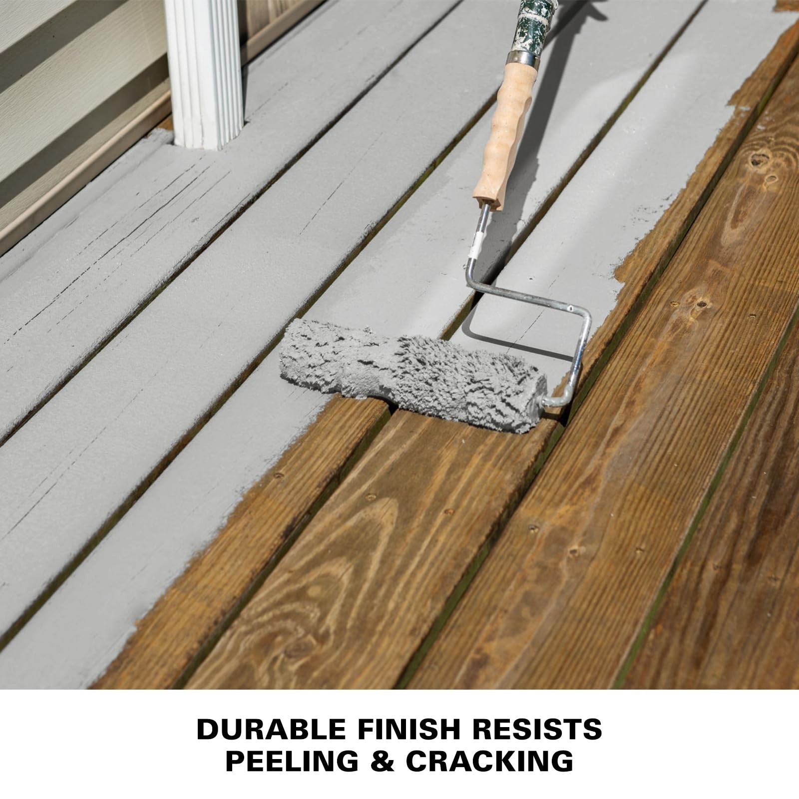 Textured Solid Coating Resurfacer for Wood, Composite & Concrete - Cape Cod Gray