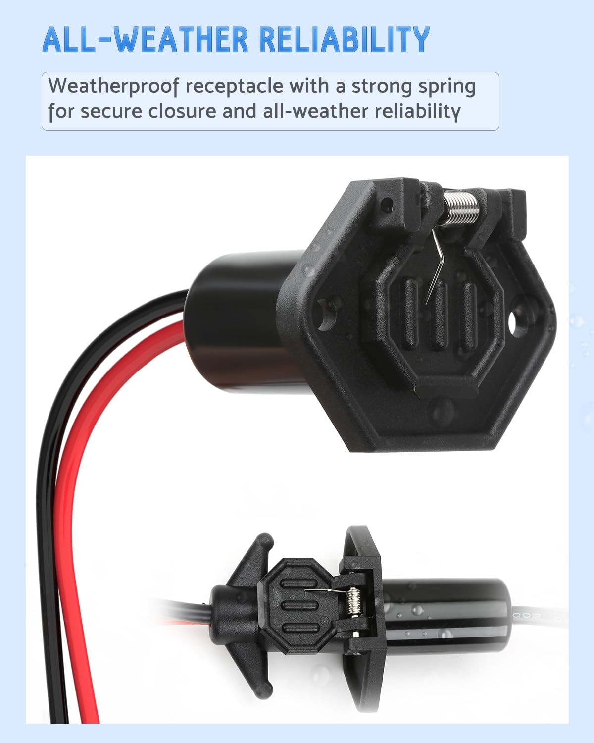 Trolling Motor Plug,Trolling Plug and Receptacle 12v for Minn Small