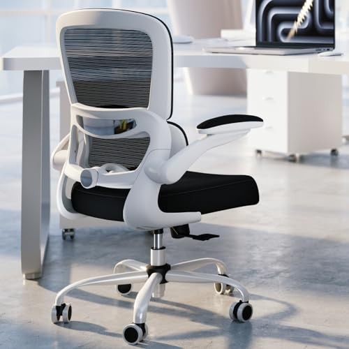 Office Chair - Ergonomic Desk Chair with Adjustable Lumbar White+black