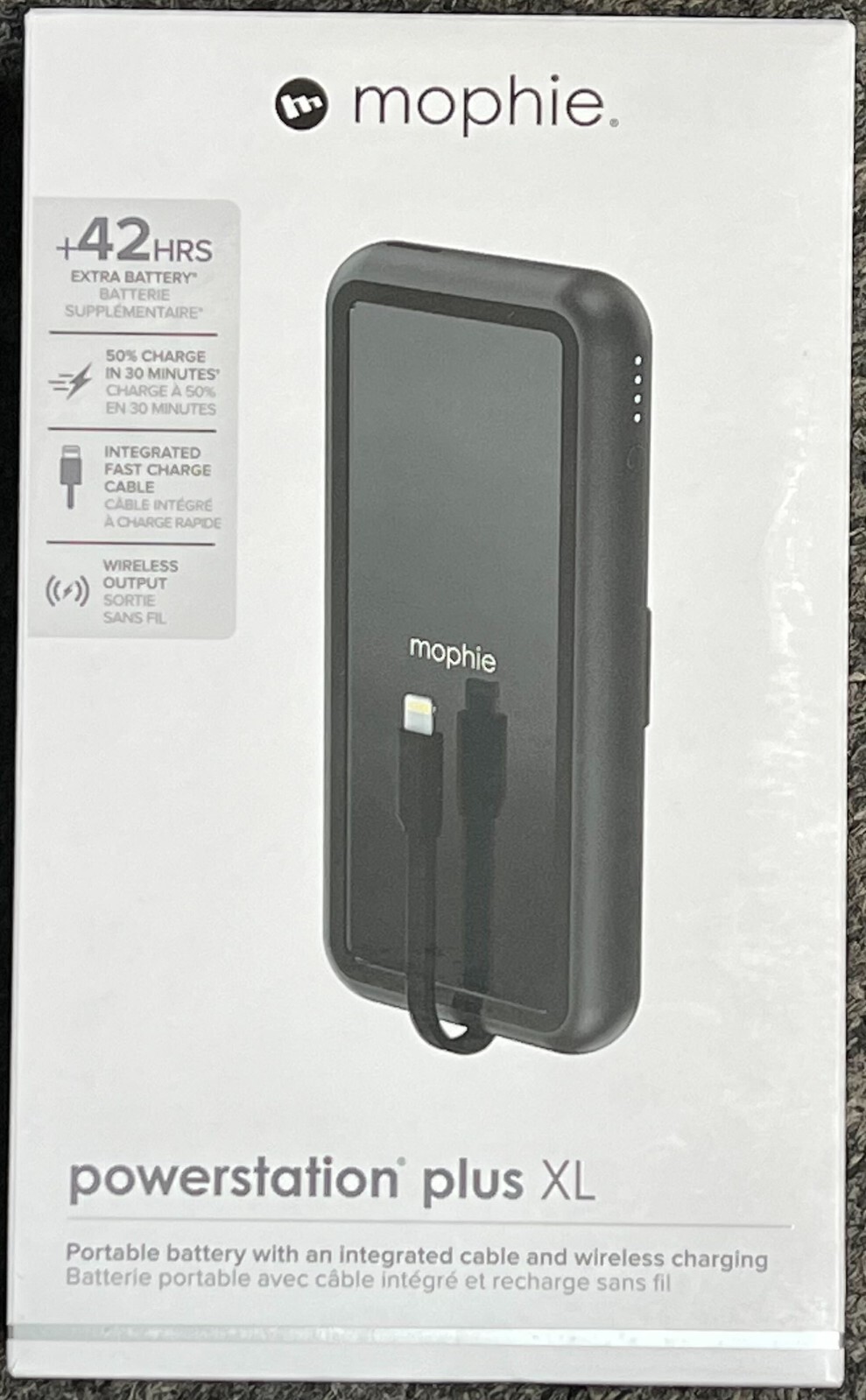 Mophie Powerstation Plus XL Portable Battery & Wireless Charger 8K Black