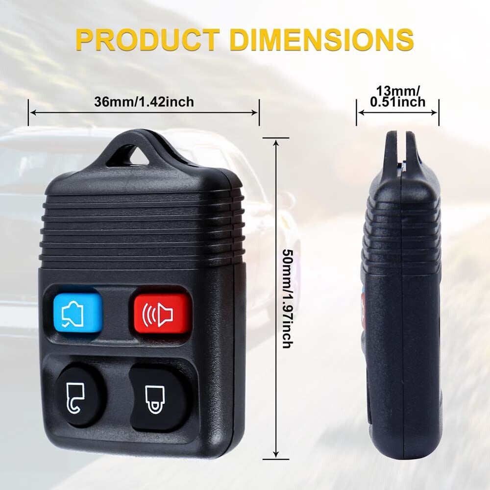 4 Button Keyless Entry Remote Control Fob Clicker Transmitter For Ford Lincoln