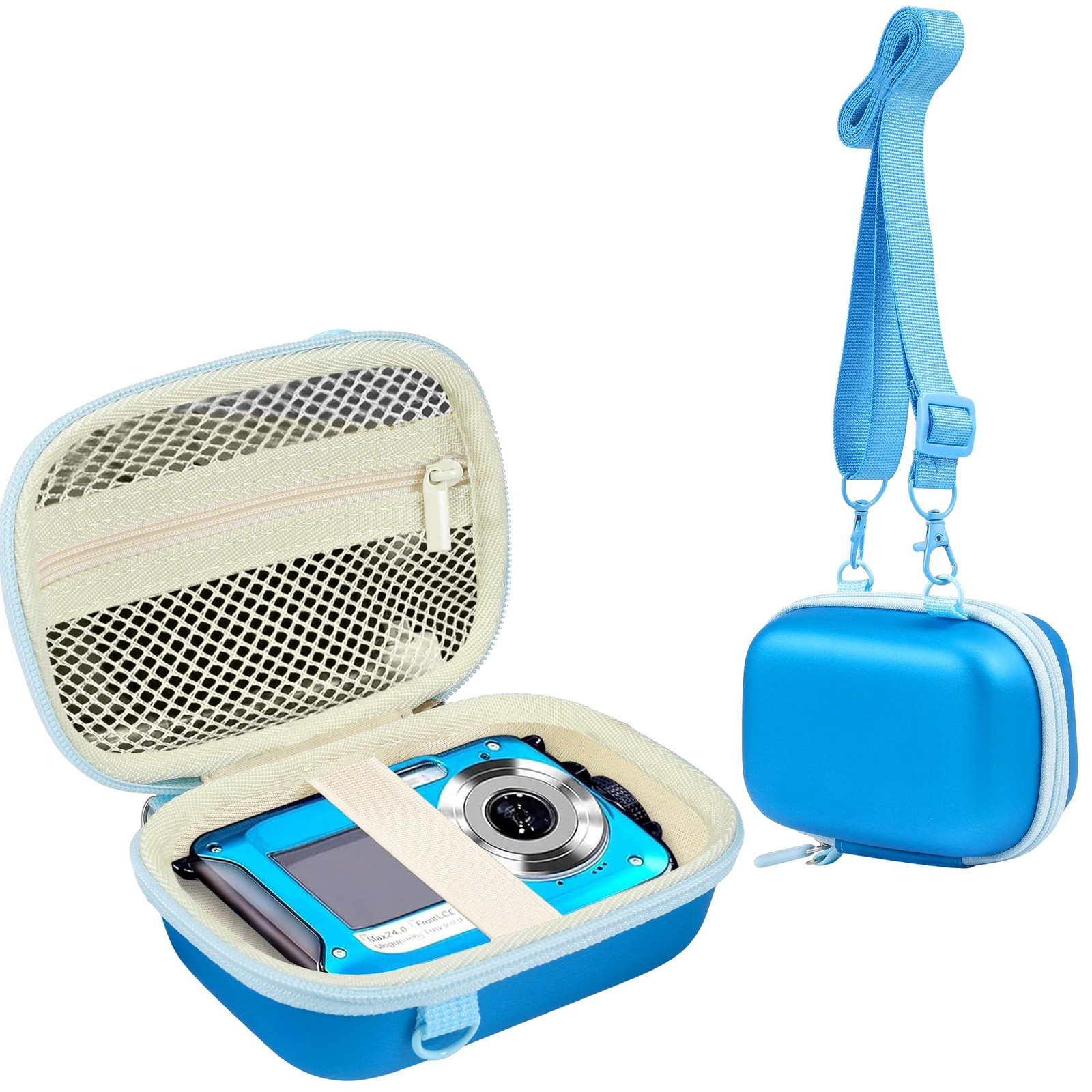 Underwater Camera Case Compatible With YISENCE Trsunow Waterproof Deep Blue