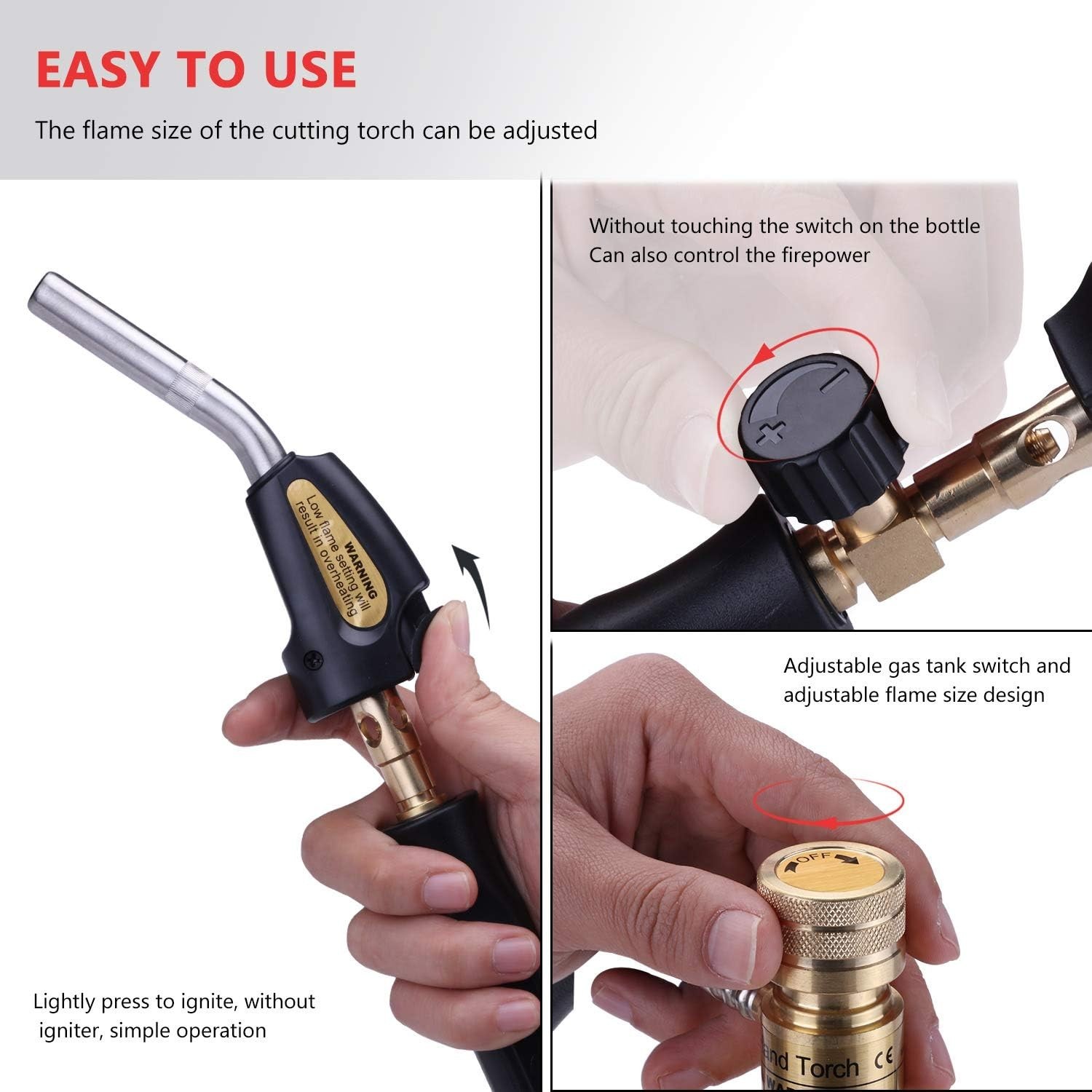 High-Temperature Propane Torch with Hose