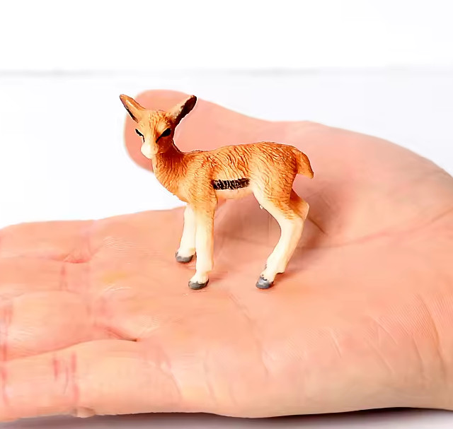 Gazelle Baby Deer Animal Figure Toy PVC Wildlife Small Figurine Birthday Gifts