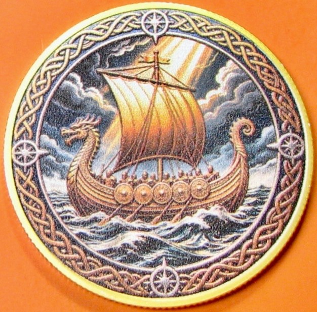 Viking Longship. Challenge, Souvenir. 1.5". CT40d.