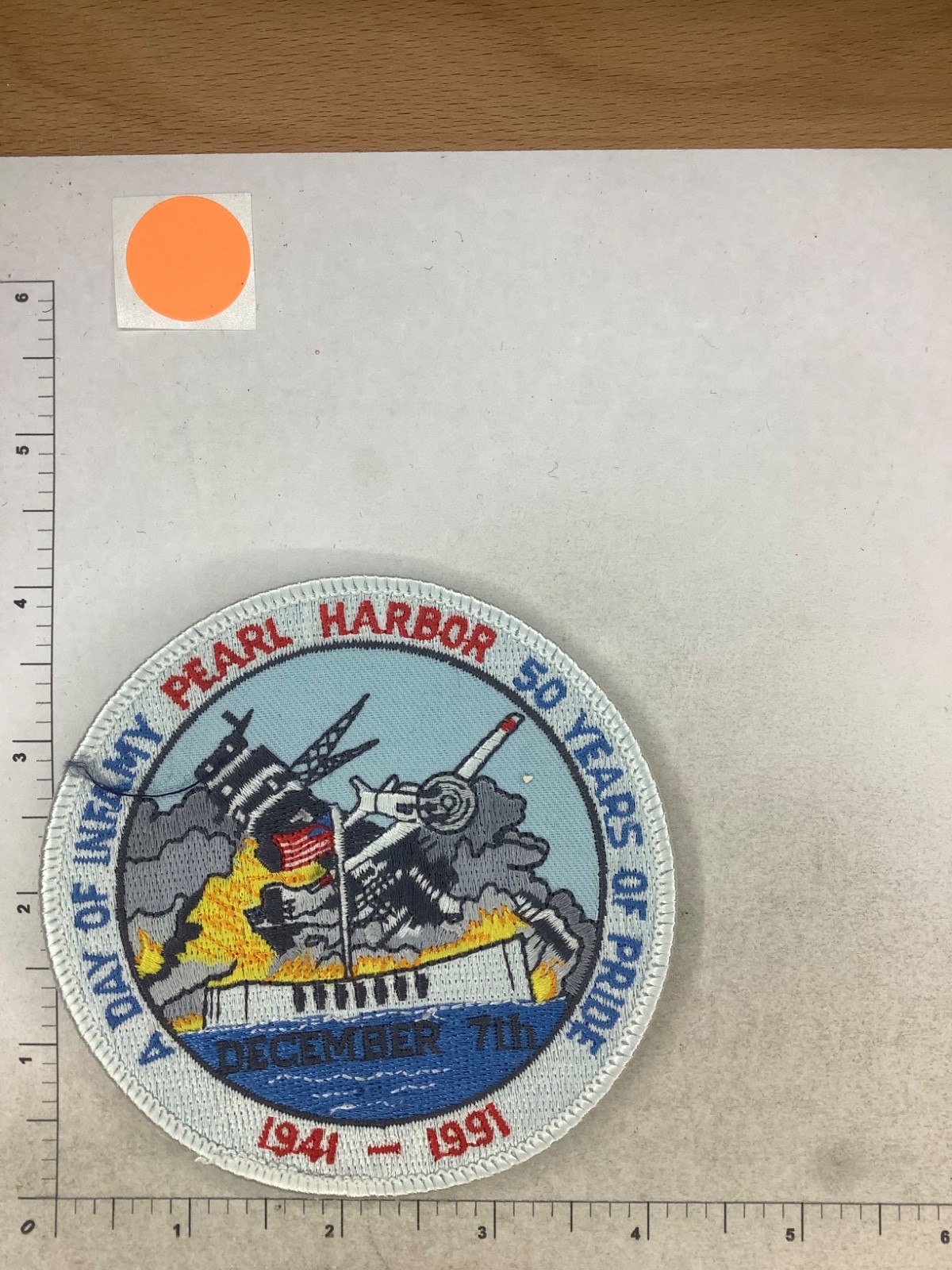 VINTAGE 50TH ANNIVERSARY WWII PEARL HARBOR PATCH