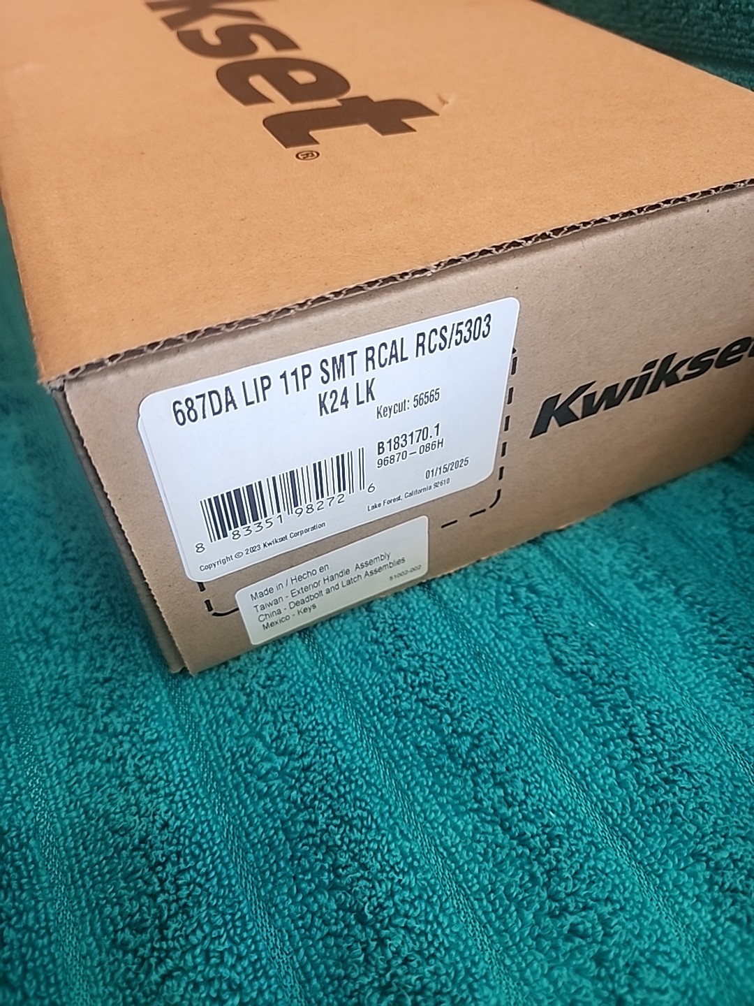 New Open Box Bronze Kwikset 687DA LIP 11P SMTRCAL RCS/503 96870-086H Exterior