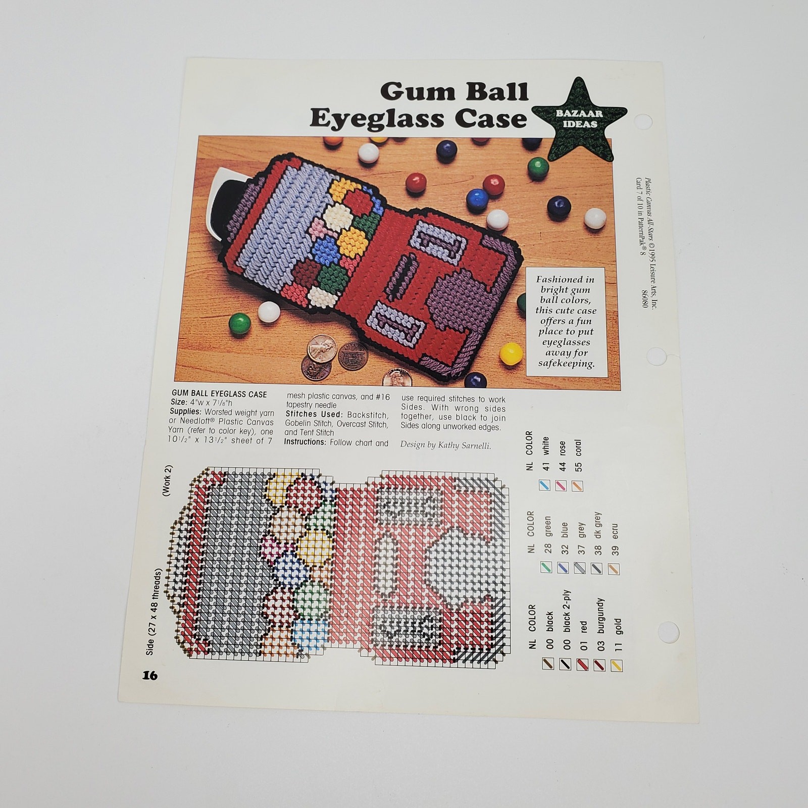 Plastic Canvas All Stars 1995 Leisure Arts 6 Patterns from Patternpak 8