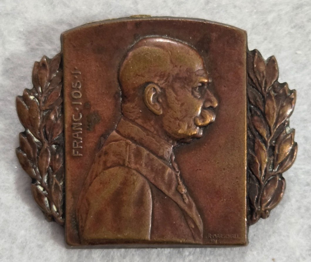 badge austria 1915 francis joseph i r. marschall iww 4x3.2 cm