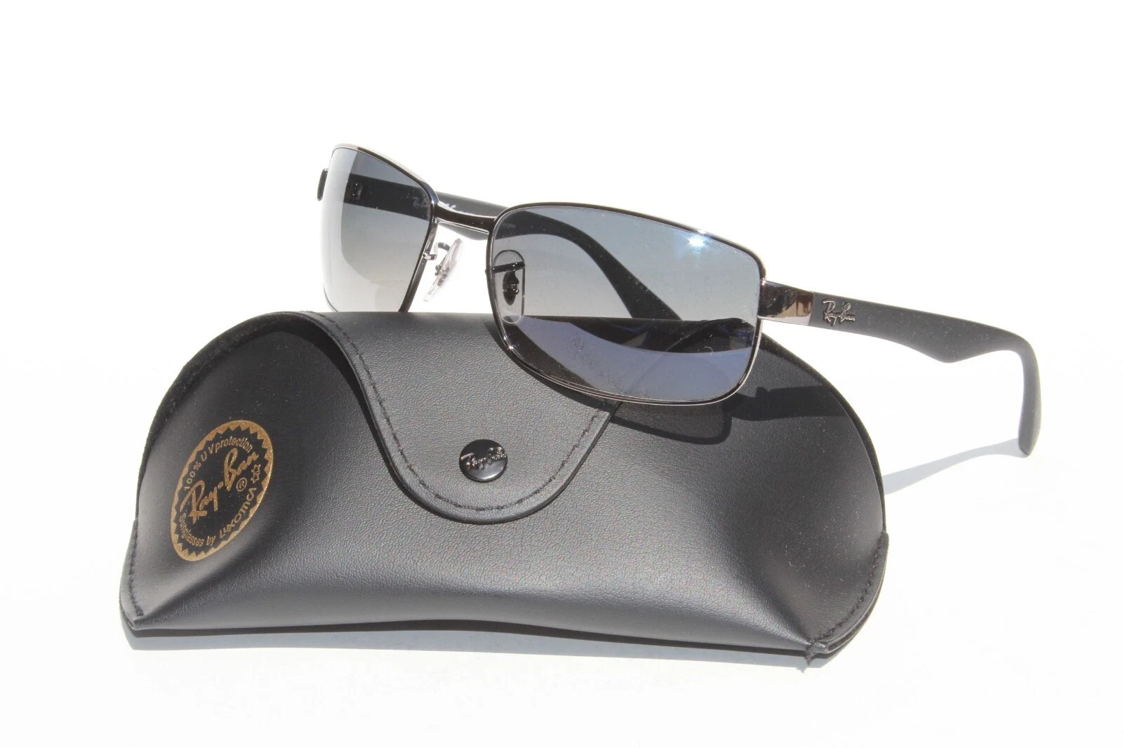 Ray-Ban RB3478 POLARIZED Sunglasses Silver/Blue Gradient 004/78 NEW
