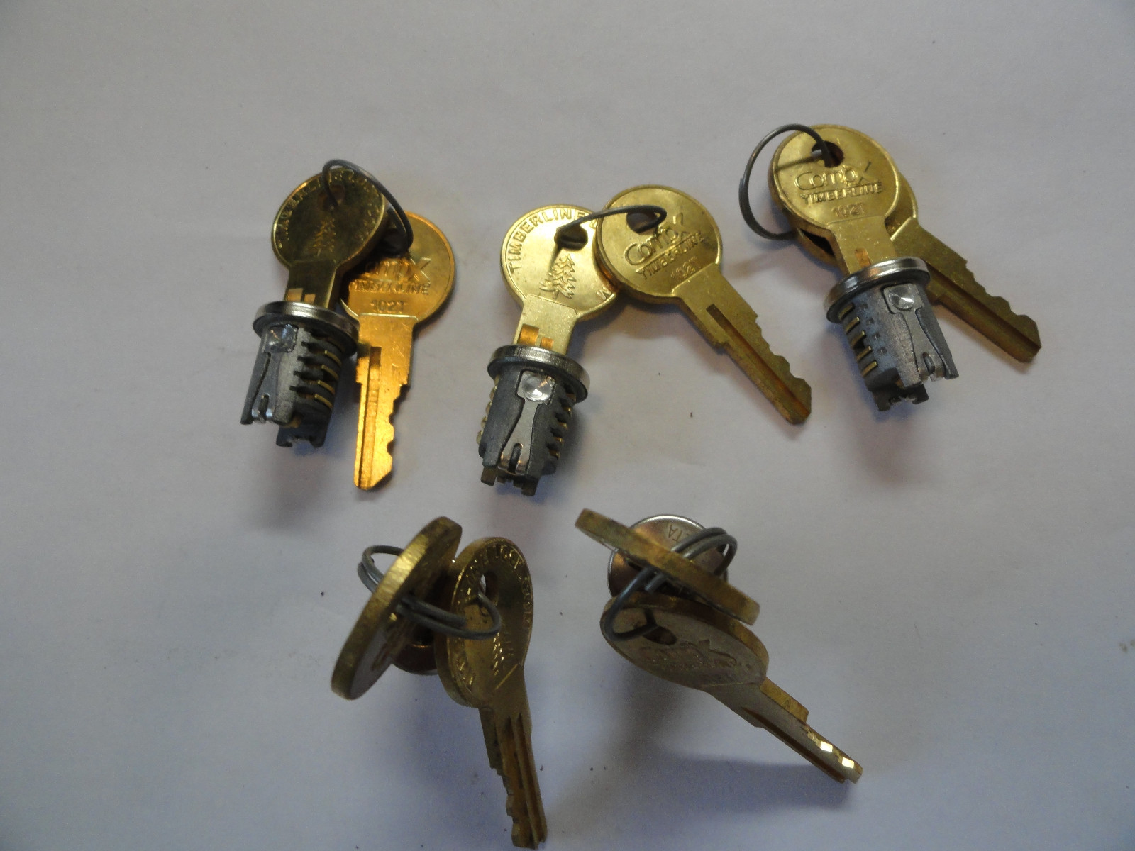 Qty (5) CompX Timberline 102T Polished Nickel Key Plugs, Model LP-100