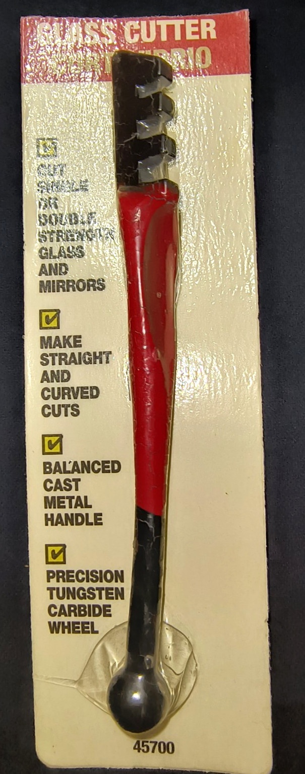 NEW Hyde Glass Cutter Metal Handle Tungsten Carbide Wheel Tool (Item 45700)