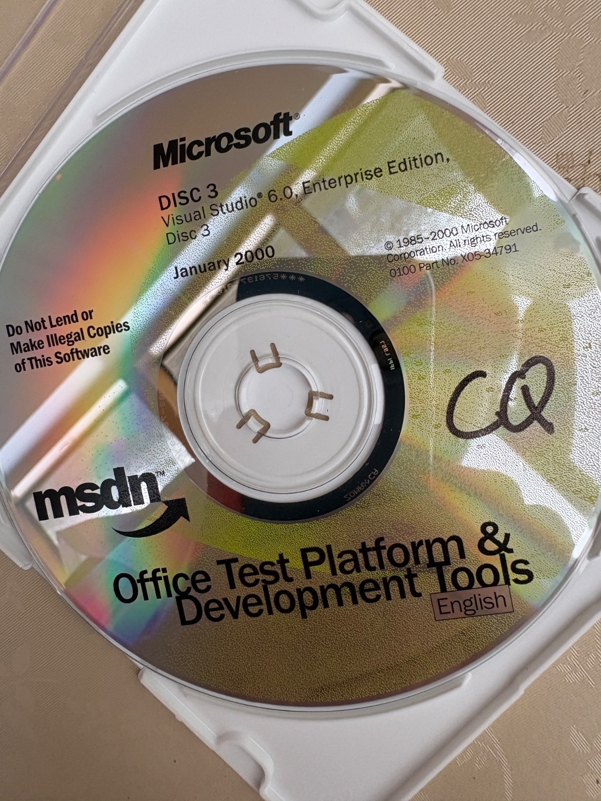 MSDN MICROSOFT JAN 2000 VISUAL STUDIO 6.0 ENTERPRISE EDITION CD-ROM