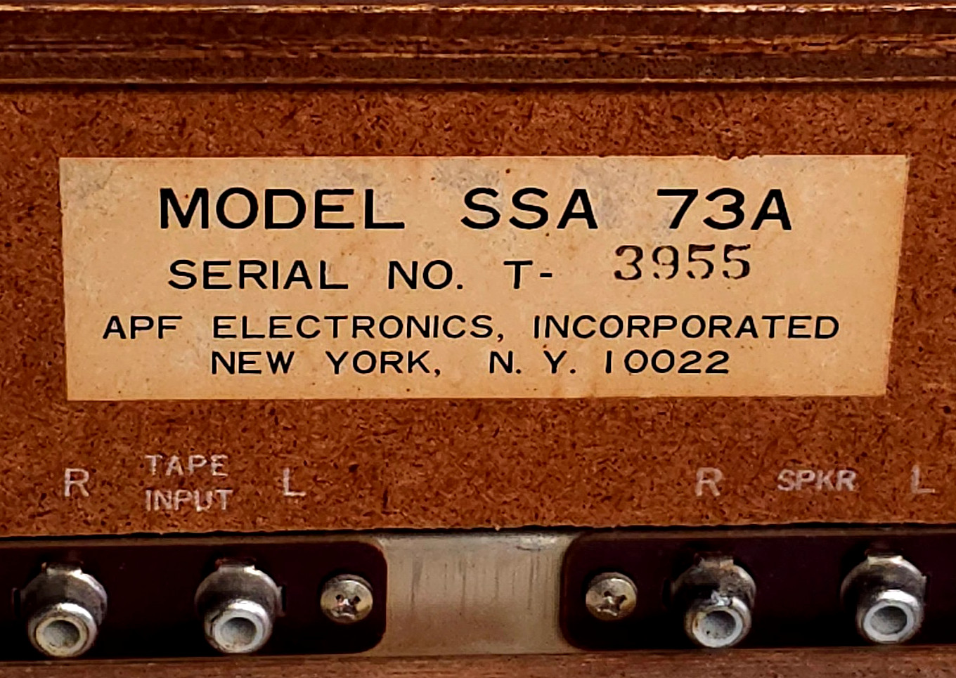 Vintage APF SSA-73A Solid State AM/FM Stereo Receiver Amplifier w Speaker TESTED