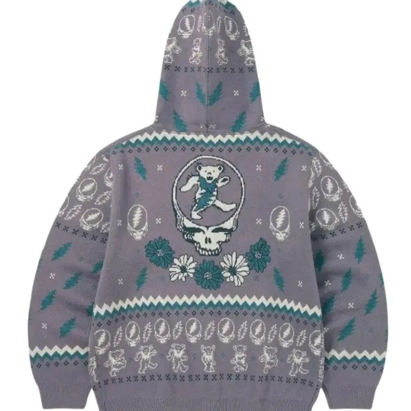 This Is Never That Greatful Dead Knit Hoodie Lavender L Official