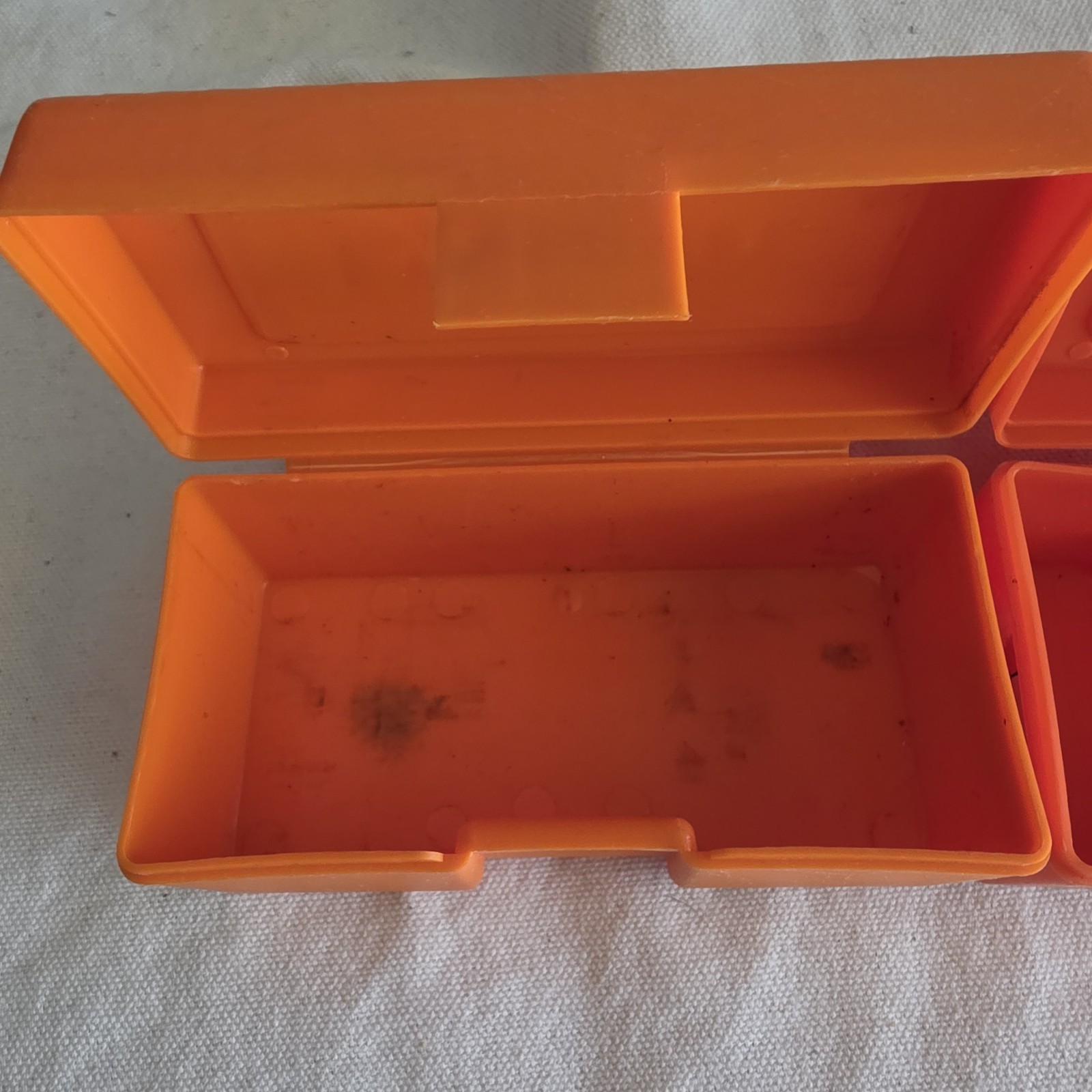 Lyman Orange Plastic Mold Storage Boxes Lot Of 5 Empty Containers
