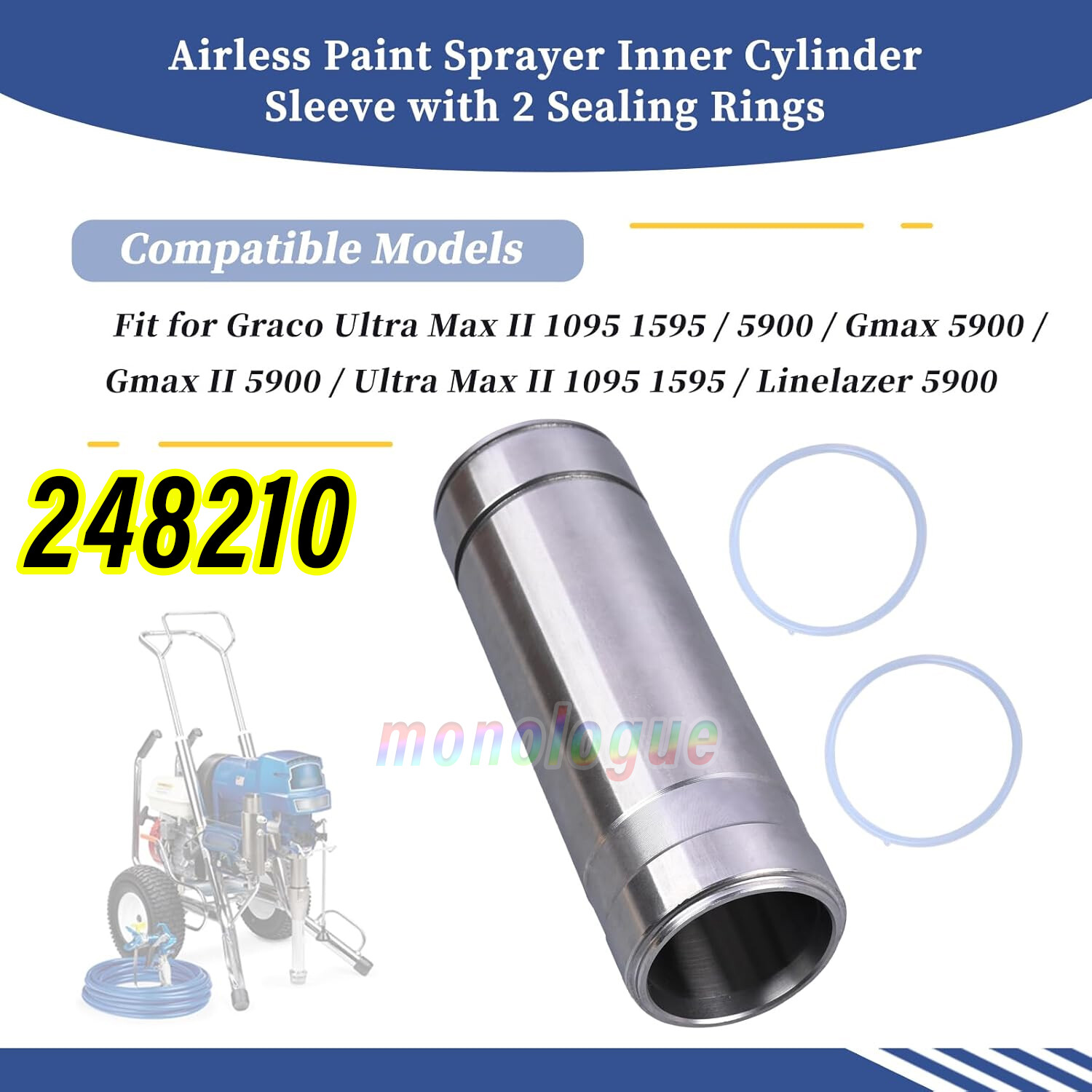 248210 Airless Paint Sprayer Inner Cylinder Sleeve for 5900 1595 1095 NEW