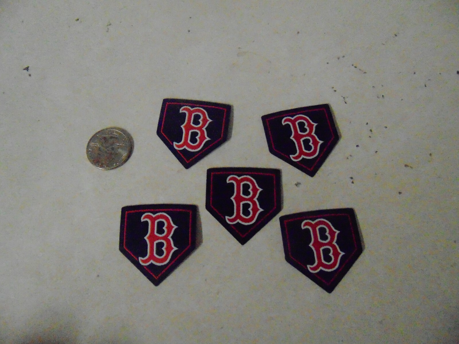 NFL PRO FOOTBALL BASEBALL PATCH SEW ON SET OF 5 BOSTON RED SOX HOME PLATE