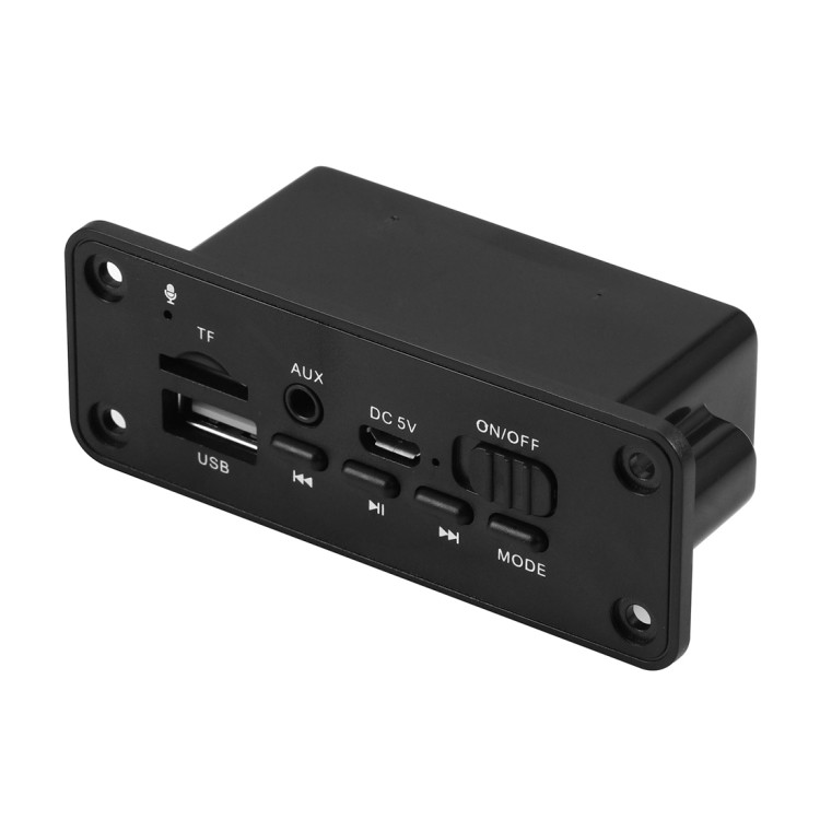Car Audio MP3 Decoder Board, Bluetooth FM, USB/TF, 3.5mm AUX, 5V 2x3W, Recording