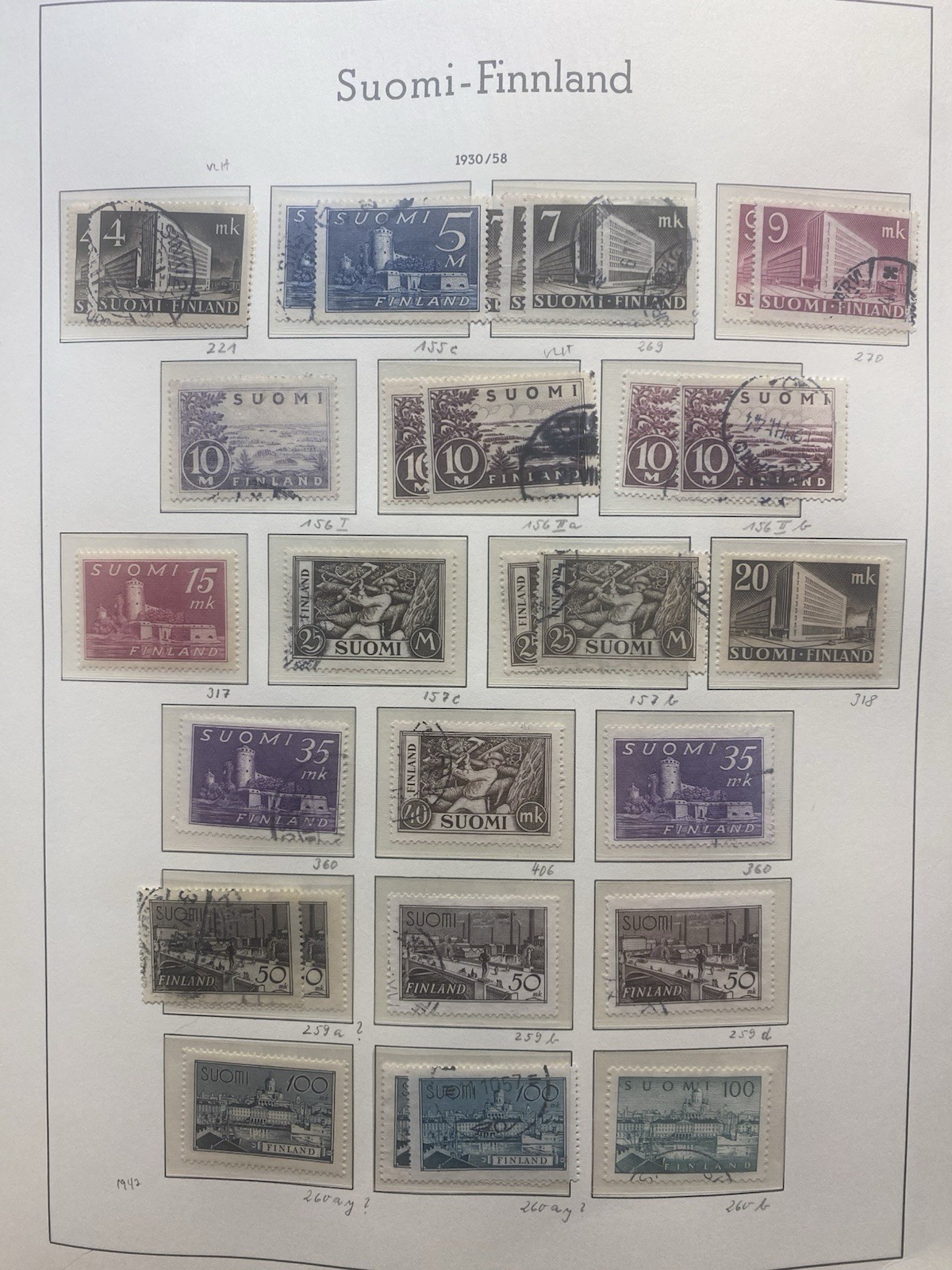 Finland 1856-1986 Stamp Collection in Lighthouse album(See Pics On Description)