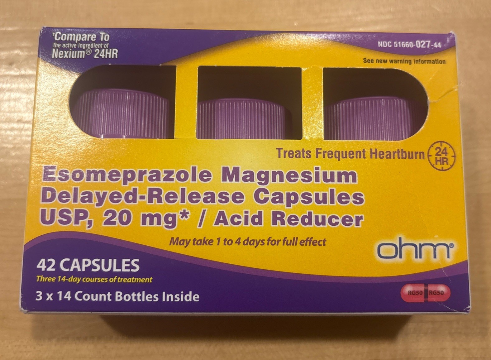 Esomeprazole Magnesium Delayed Release Capsules 20Mg - Frequent Heartburn & Acid