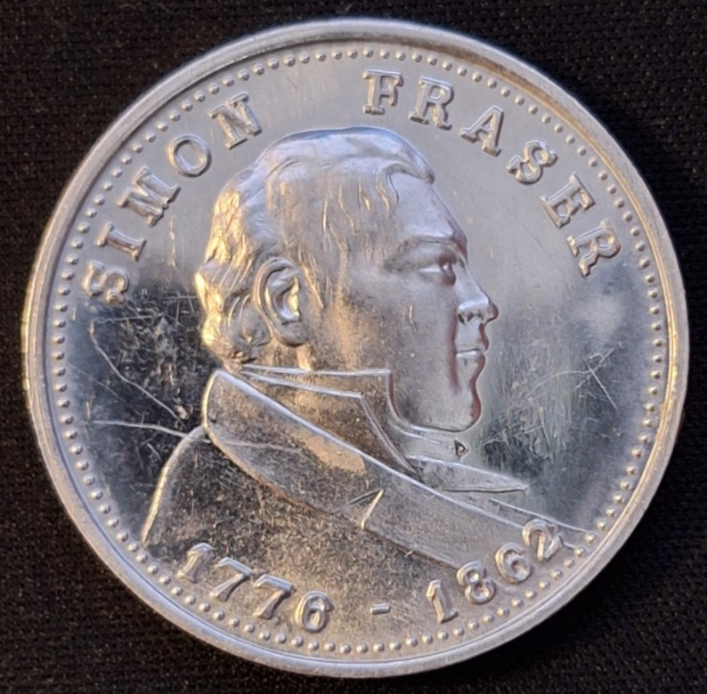 CANADA EXPLORER - SIMON FRASER (1776-1862) - LOMBARDO ALUMINIUM MEDAL