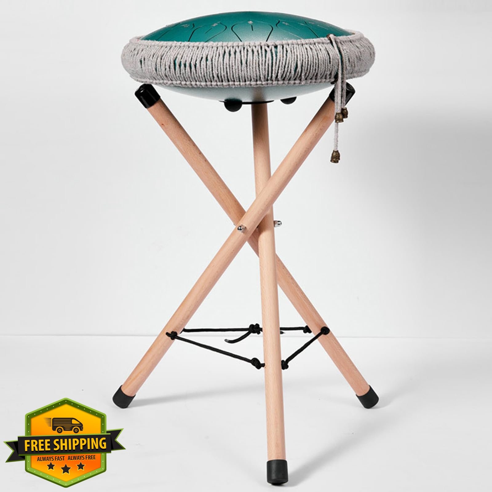 Handpan Drum Stand Beech Wood Adjustable Bracket