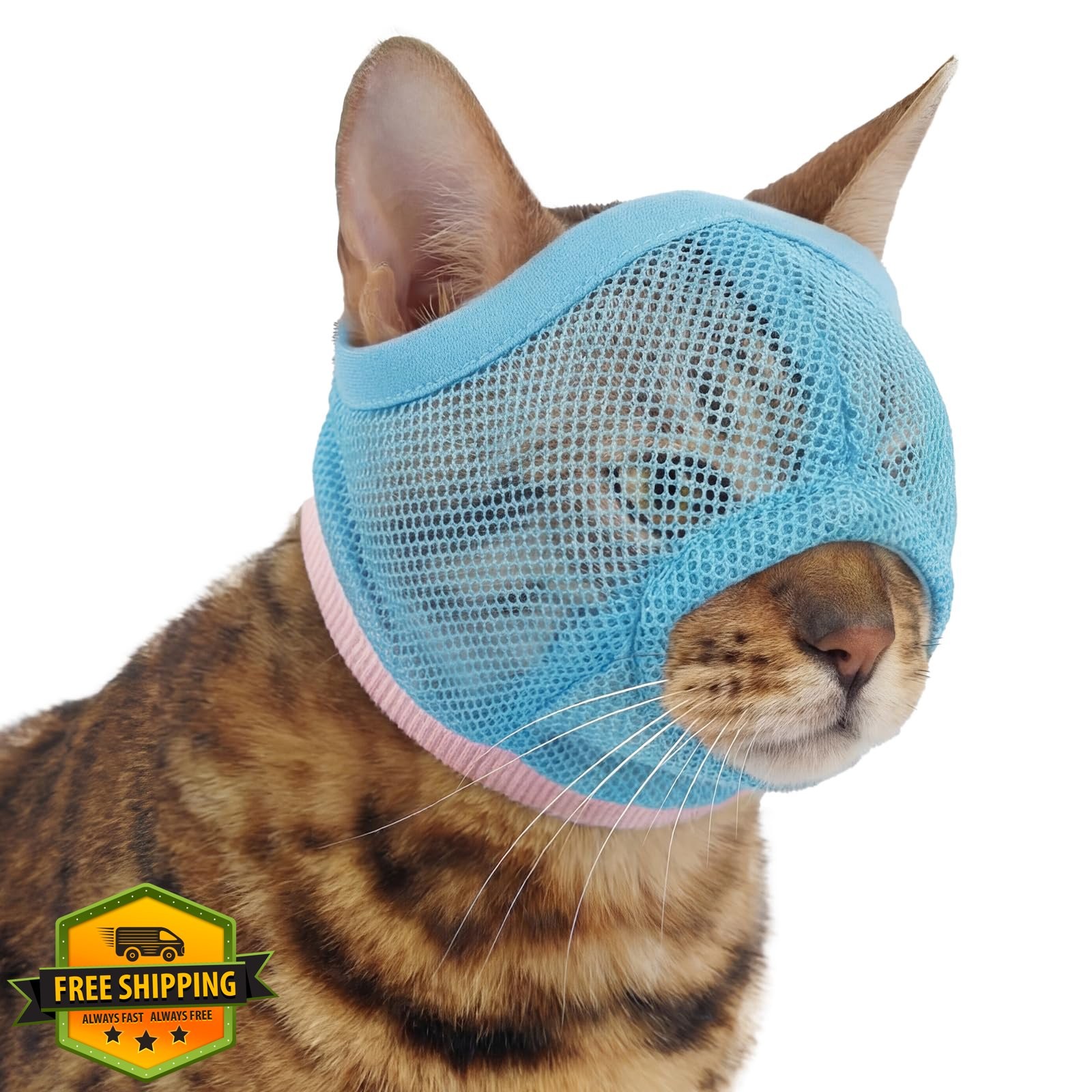 PURRLIA 2pc Cat Muzzle Grooming Anti-Bite