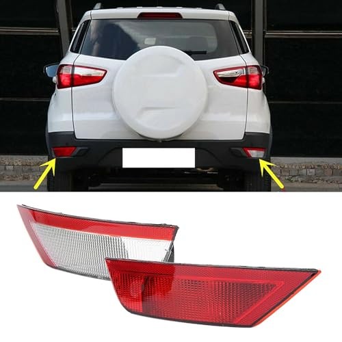 Pair Rear Bumper Reflectors Reflex Lights Red Lens Compatible with Fo rd