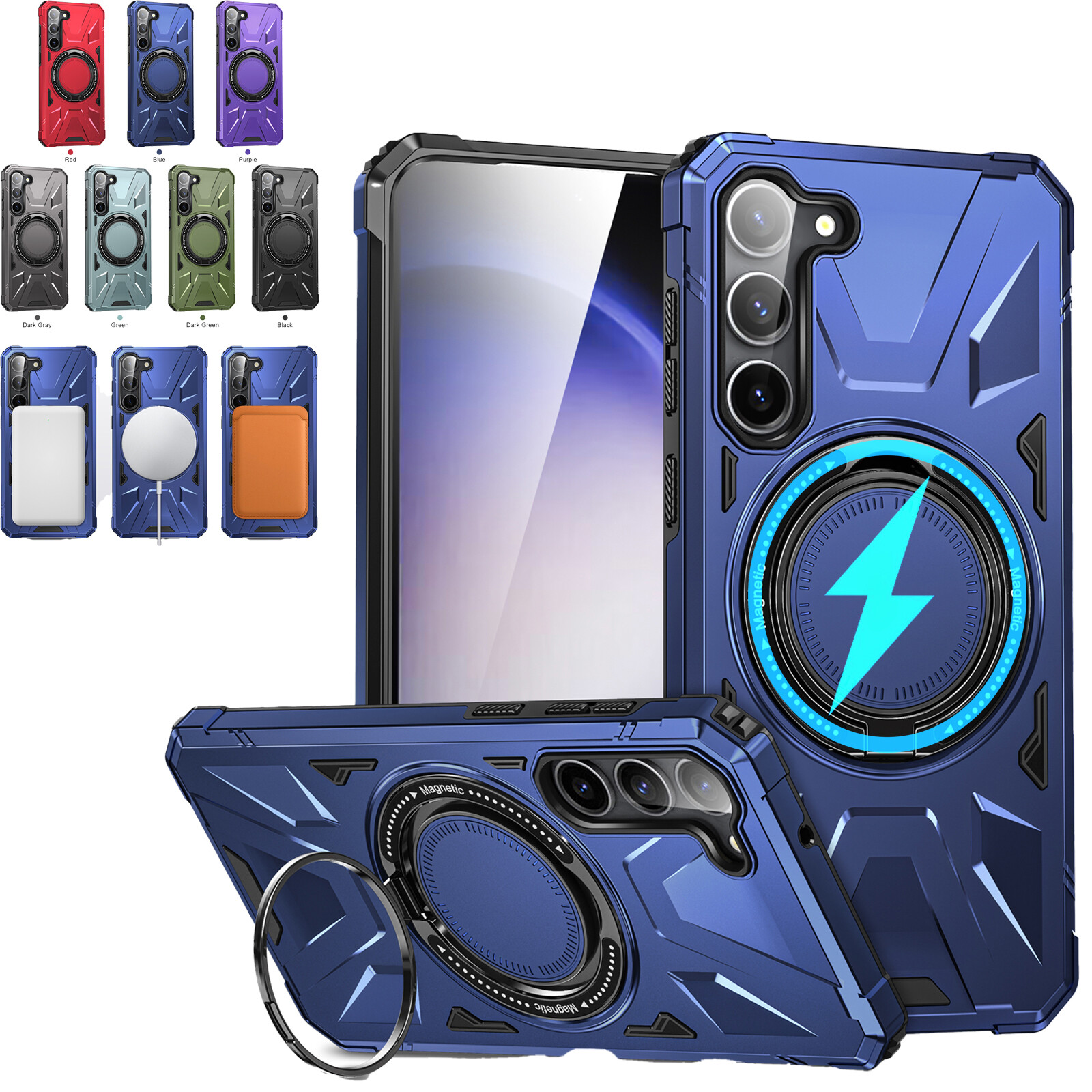 For Samsung Galaxy A05 A15 A54 A24 A35 5G Glossy Magnetic Phone Case Cover