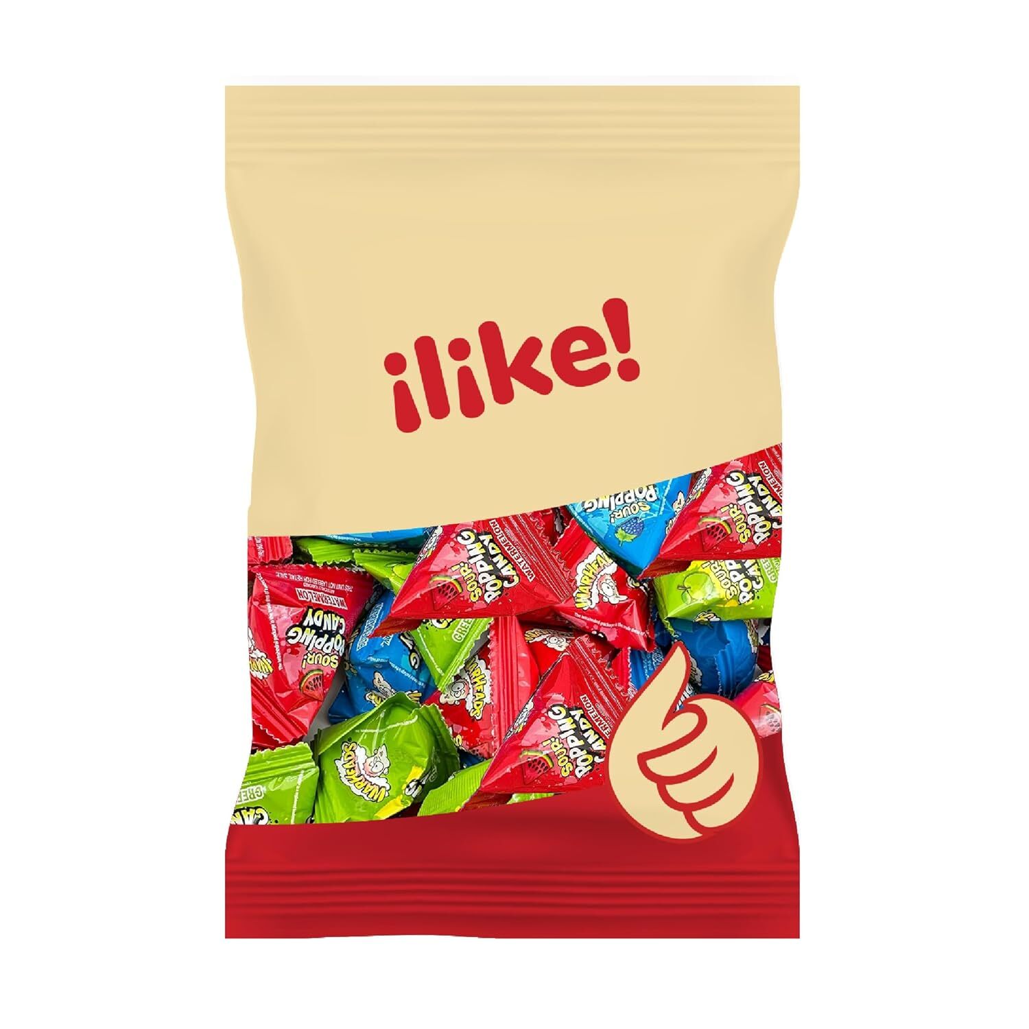 Warheads Sour Popping Candy - Assorted Fruit Flavors, 24 Pieces Pack