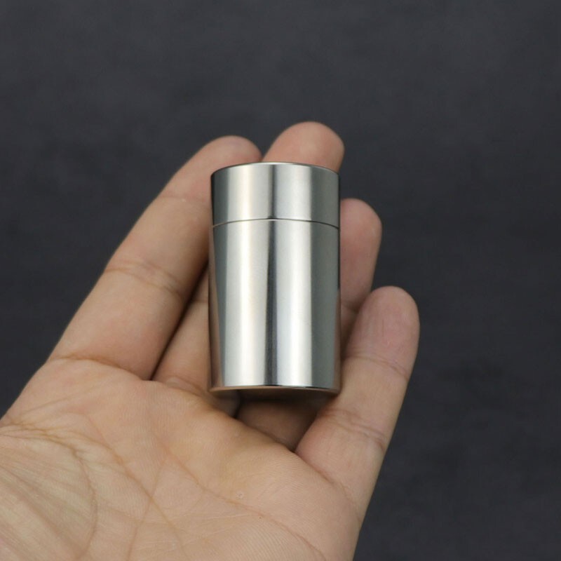 EDC 304 Stainless Steel Waterproof Pill Case Capsule Seal Container Storage Box