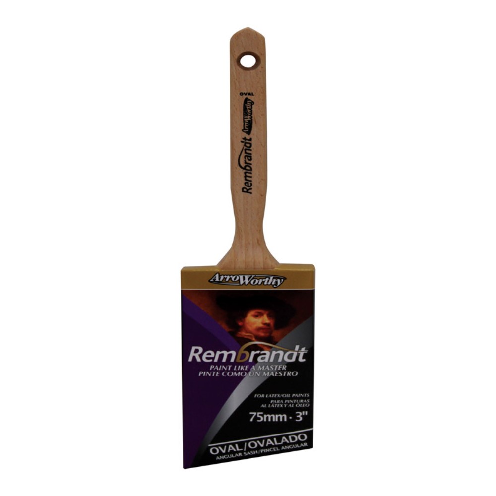 ArroWorthy 6420 3 Rembrandt Flat Sash Paint Brush 3 x 11/16 in.