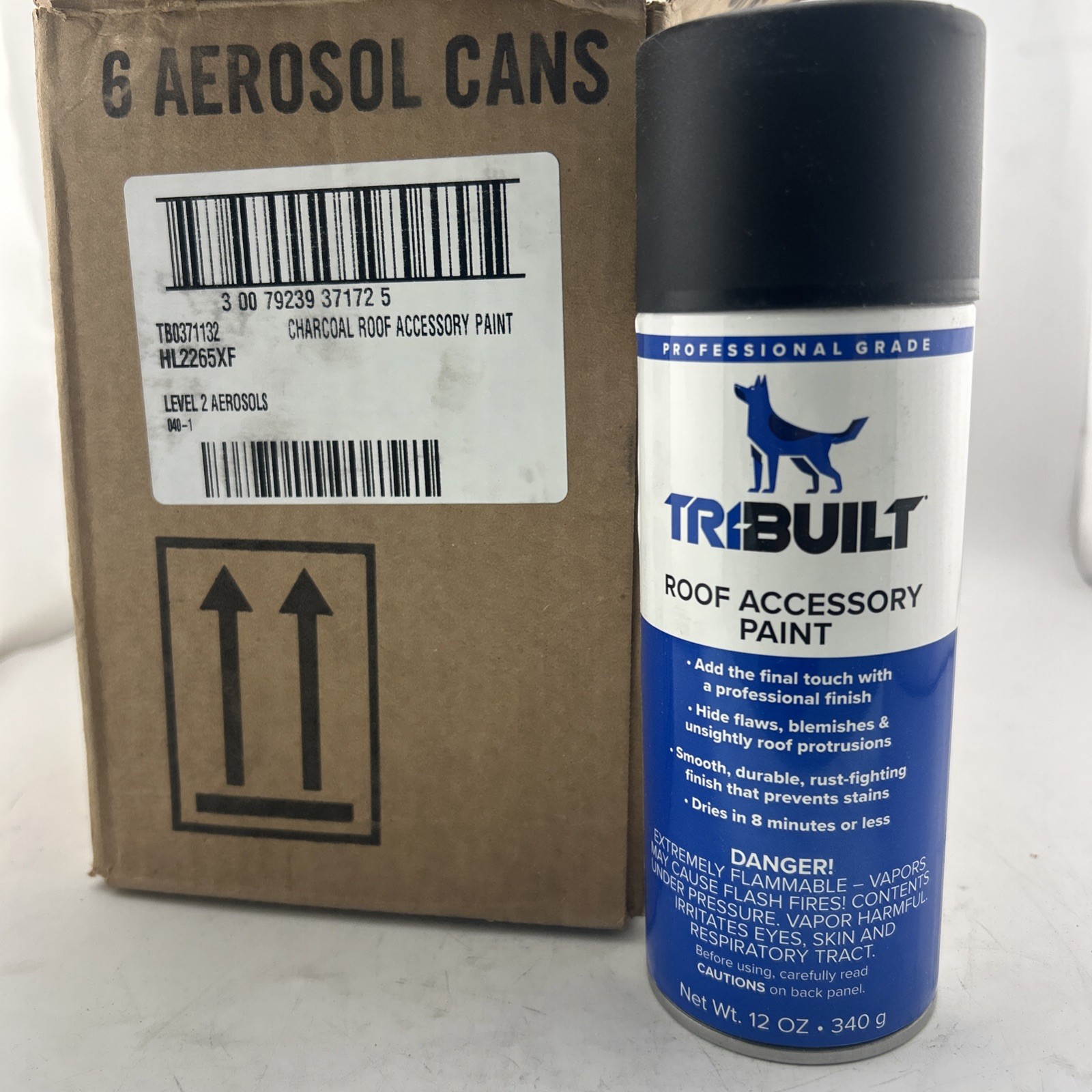Tribuilt Roof Accessory Paint, {TB0371132-CHARCOAL}, 12 Oz (6 Pack)